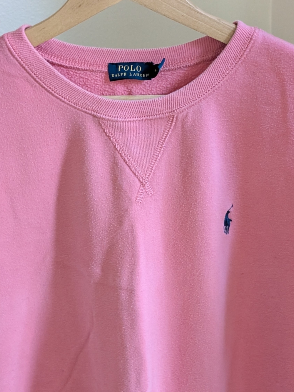 Vintage Polo by Ralph Lauren Embroidered Logo Crewneck Sweatshirt In Pink - Picture 2 of 5